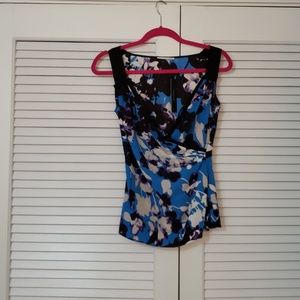 Tahari XS Damaris Blouse in Giza Blue NWT